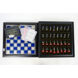 A Franklin Mint Battle Of Waterloo chess set, with 5.5 cm (h) king. [2].