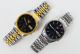 Seiko - A Seiko 5 Automatic wrist watch 7009 3060, stainless steel, baton hour markers,