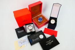 A collection of boxed wrist watches to include Pagani Design, Guanqin and other.