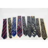 A collection of neck ties with brewery / distillery branding to include Boddingtons,