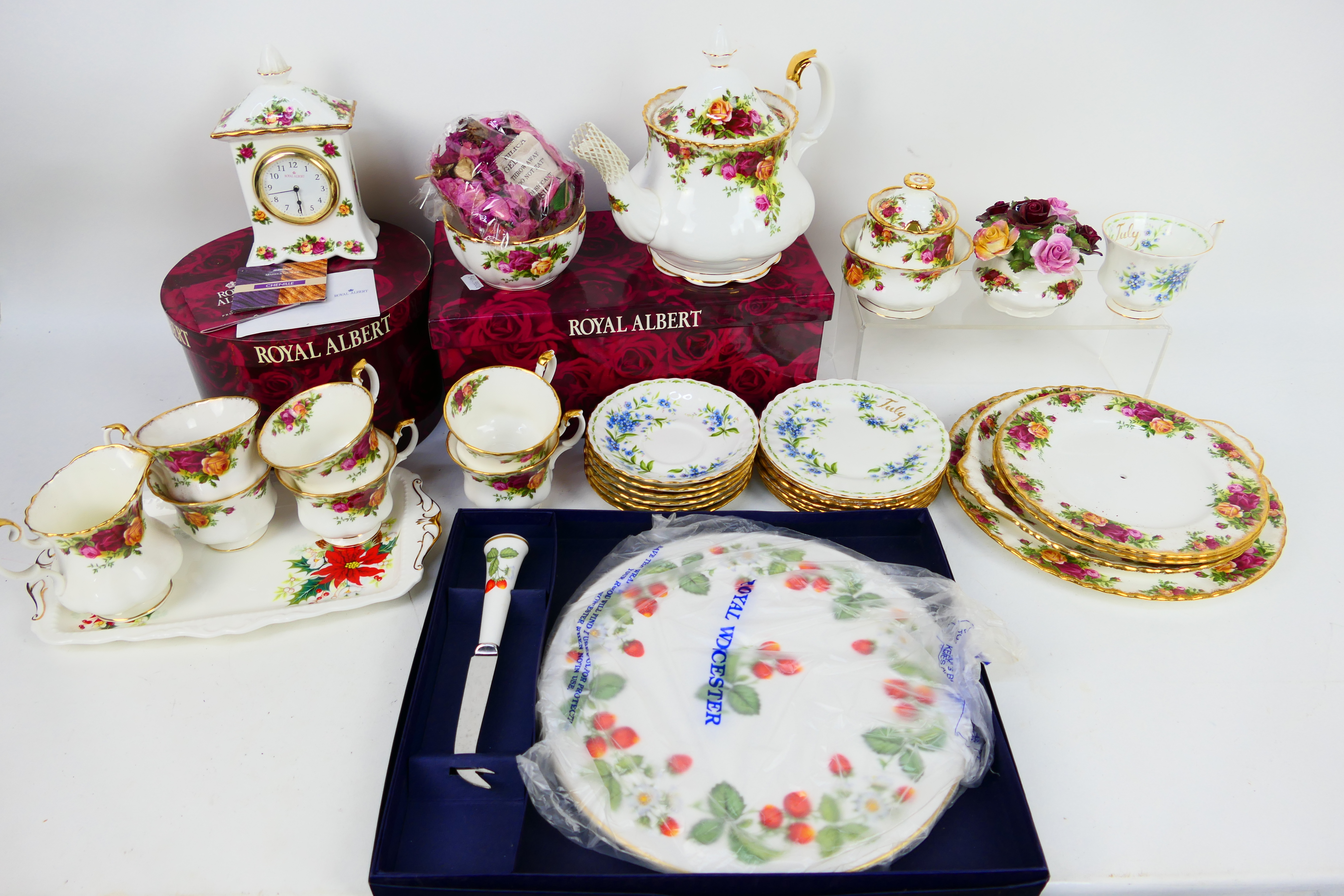 Royal Albert - A quantity of tea wares and other to include twenty four pieces of Old Country Roses