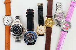 A collection of wrist watches to include Oris, Orient, Enicar, Titus and other.