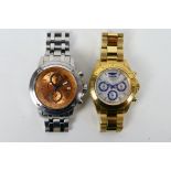 An Invicta Professional 200M Speedway wrist watch and one further Invicta watch.
