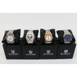 Four boxed Didun Design gentleman's wrist watches. [4].