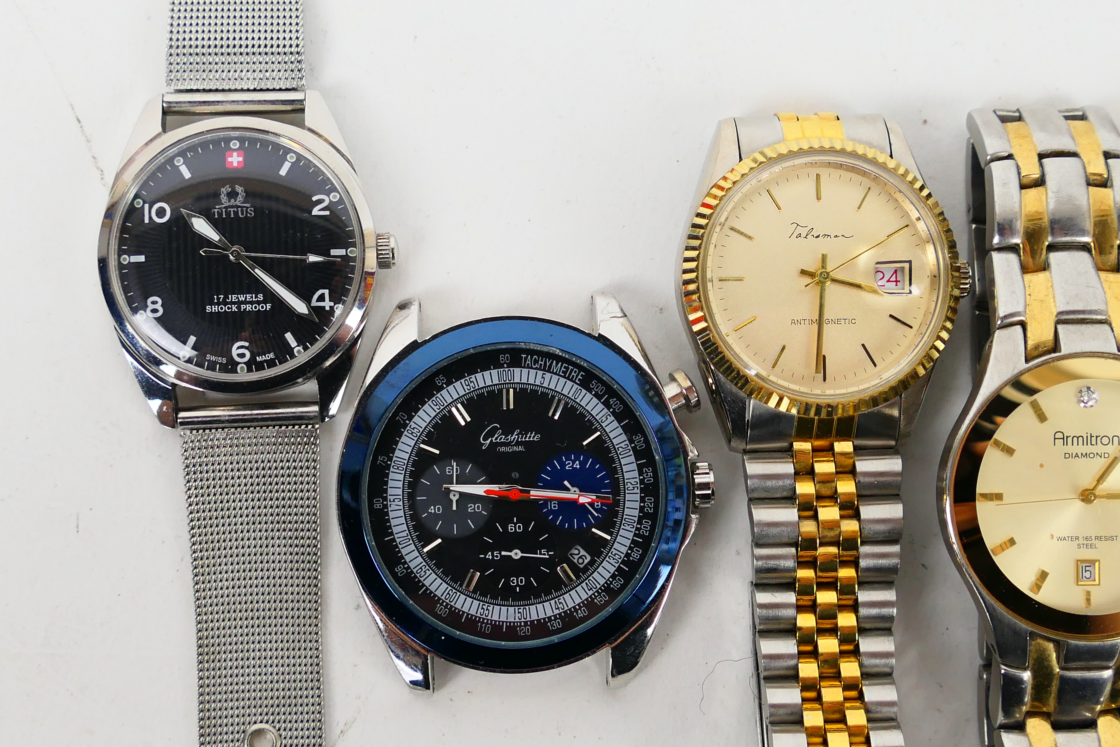 A quantity of wrist watches to include Titus, Orient, Armitron, HMT and other. - Image 2 of 5