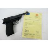 A German Walther P38 9mm automatic pistol,