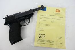 A German Walther P38 9mm automatic pistol,