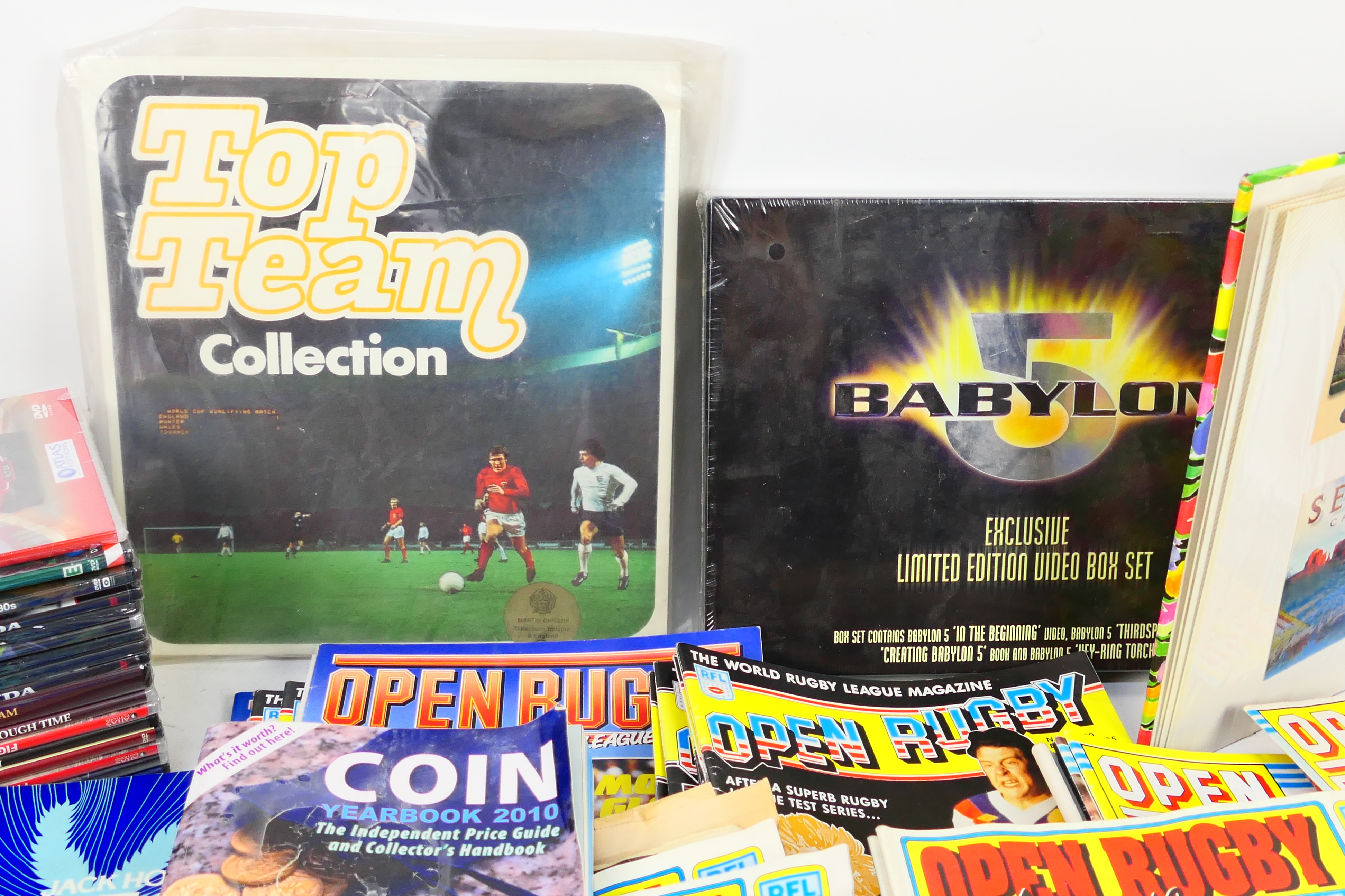 Lot to include postcards, rugby league ephemera, transport related DVDs and other. - Image 2 of 3