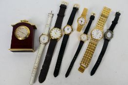 A collection of wrist watches to include Rotary, Limit and an Anna Bella 12 Birthstones watch,