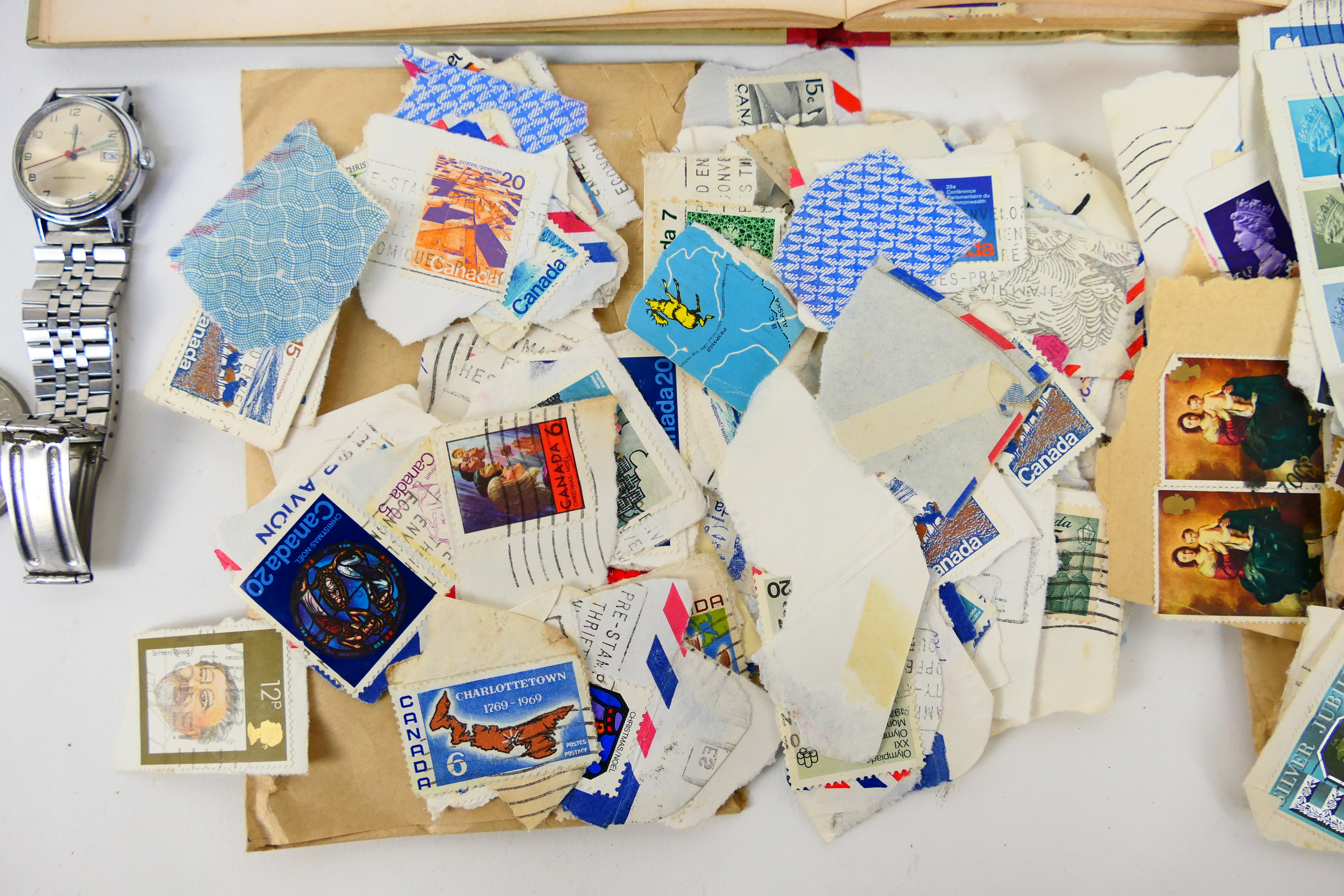 Lot to include stamps, loose and one album, wrist watches, - Image 7 of 8