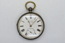 A Victorian silver cased open face pocket watch,