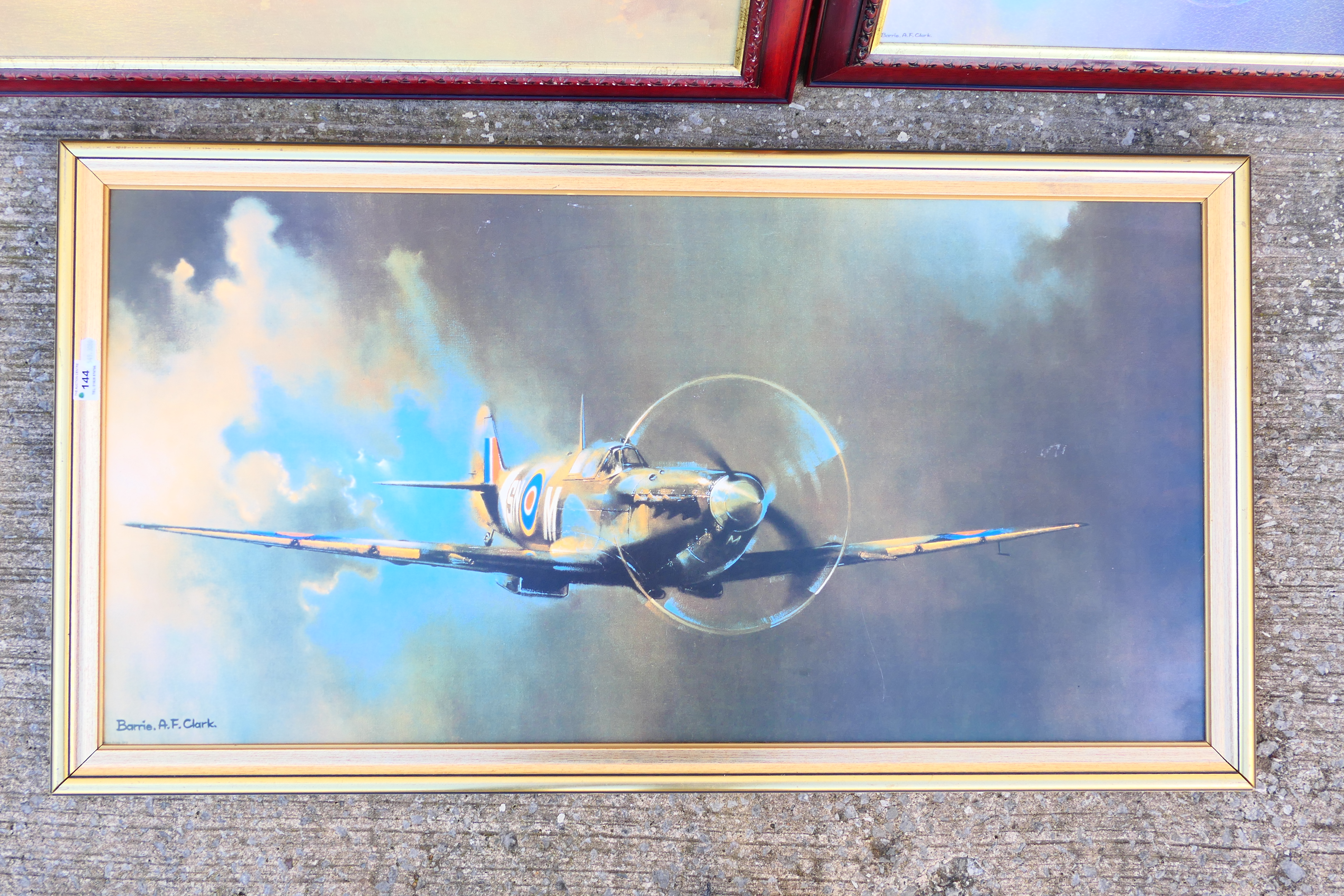 Three framed airplane prints to include Barrie A. F. - Image 4 of 6