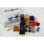 Lot to include watch repair items, a Time Tutelary watch winder (boxed),