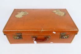 Vintage suitcase - A vintage suitcase, no Makers Mark, 'Made in England' on the handle.