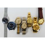 A quantity of wrist watches to include Titus, Orient, Armitron, HMT and other.