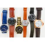 A quantity of wrist watches to include Viser, Areion and other.