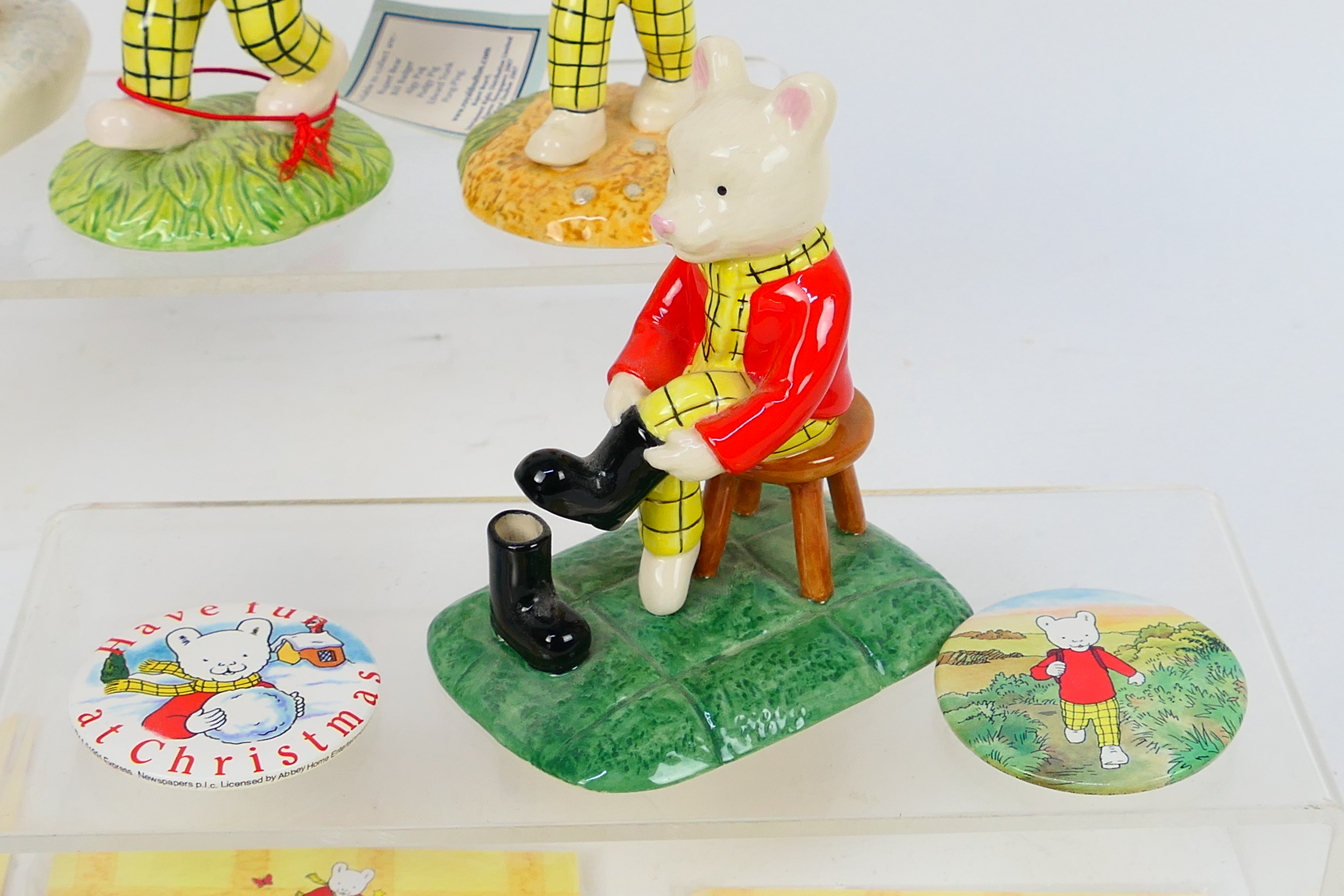 Four Royal Doulton The Rupert Bear Collection figures to include Rupert Takes A Ski-ing Lesson, - Image 3 of 8