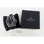 A gentleman's Bulova Marine Star automatic wrist watch, boxed with paperwork.