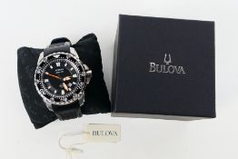 A gentleman's Bulova Marine Star automatic wrist watch, boxed with paperwork.