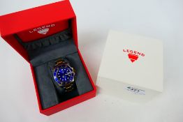 A gentleman's Legend Deep Blue, automatic diver's watch, contained in original box with paperwork.
