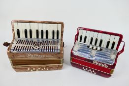Two vintage Italian accordions for child