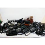 A large quantity of vintage camcorders and a small quantity of cameras to include a Canon 3CCD