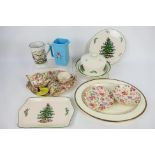 Mixed ceramics to include Spode Christmas Tree pattern, Wade chintz breakfast set (incomplete),