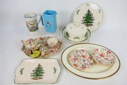 Mixed ceramics to include Spode Christmas Tree pattern, Wade chintz breakfast set (incomplete),