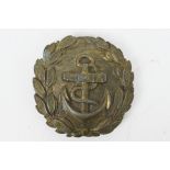 A German World War Two (WW2) Third Reich Kriegsmarine officer's dress belt buckle by Friedrich