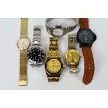 A collection of wrist watches to include Tissot, Paulareis, Longbo and other.