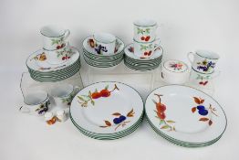 Royal Worcester - A collection of dinner and tea wares in the Evesham Vale pattern,