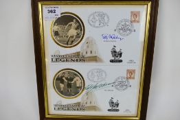 Sir Stanley Matthews and Nat Lofthouse signed individual Wembley Venue of Legends Benham FDCs in