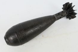 A German World War Two (WW2) mortar shell for a 5 cm Leichter Granatwerfer 36 (5 cm leGrW 36),