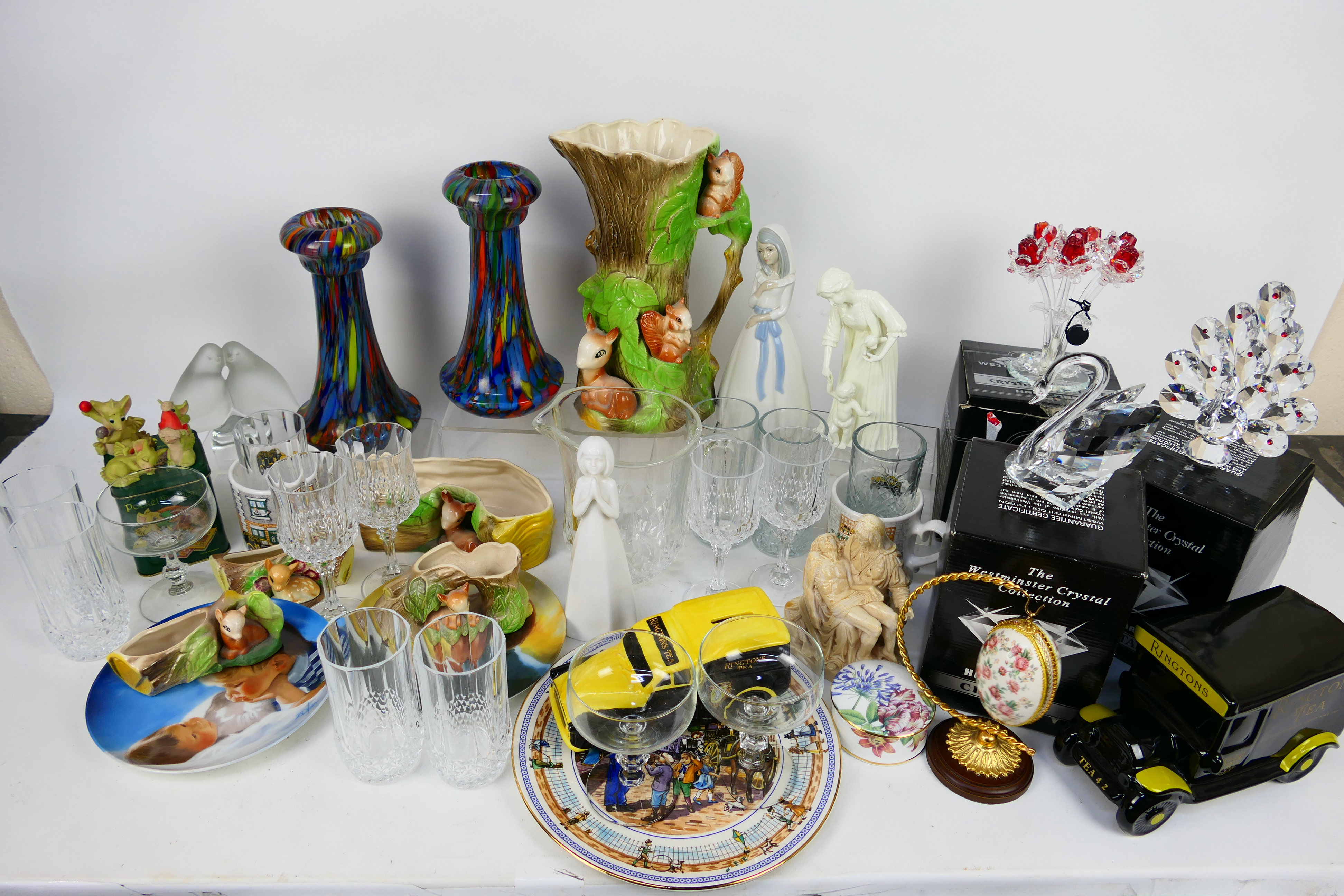 A mixed lot of ceramics and glassware, part boxed, two boxes. [2].