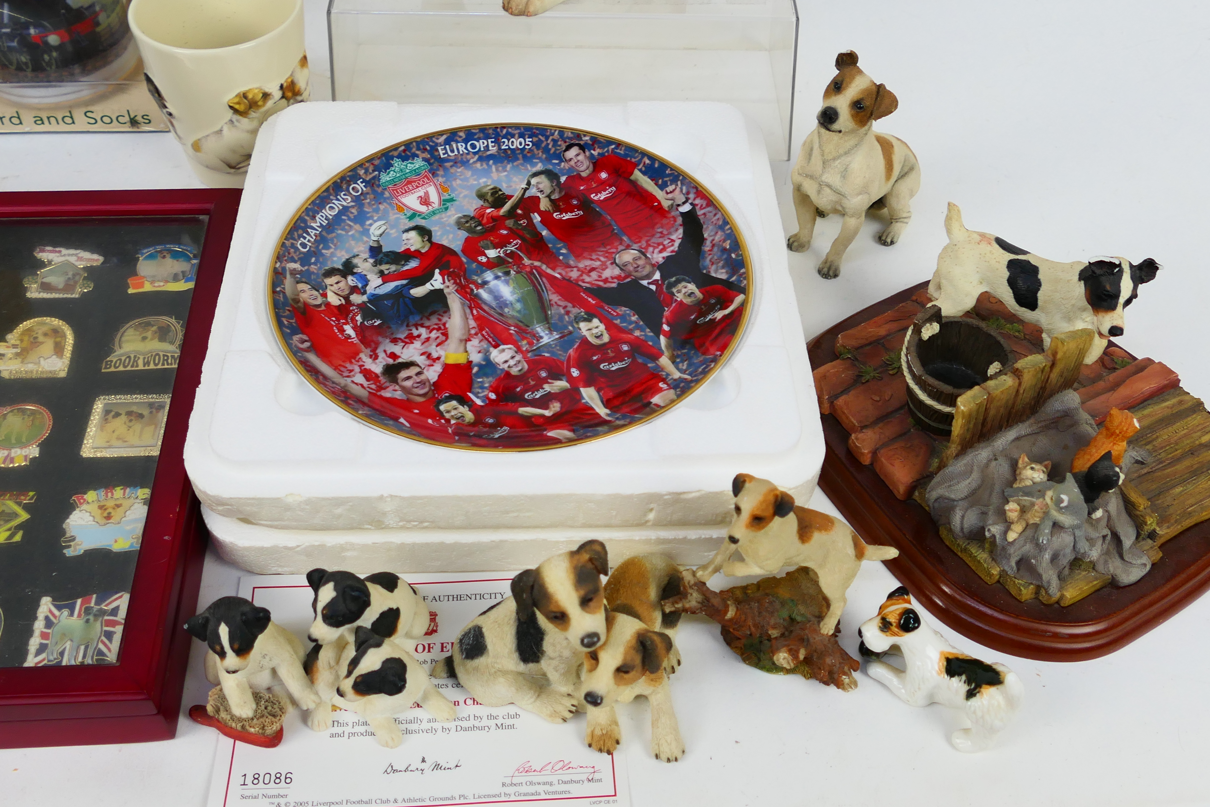 A quantity of items relating to Jack Russells to include The Jack Russell Pin Badge Collection, - Image 4 of 6