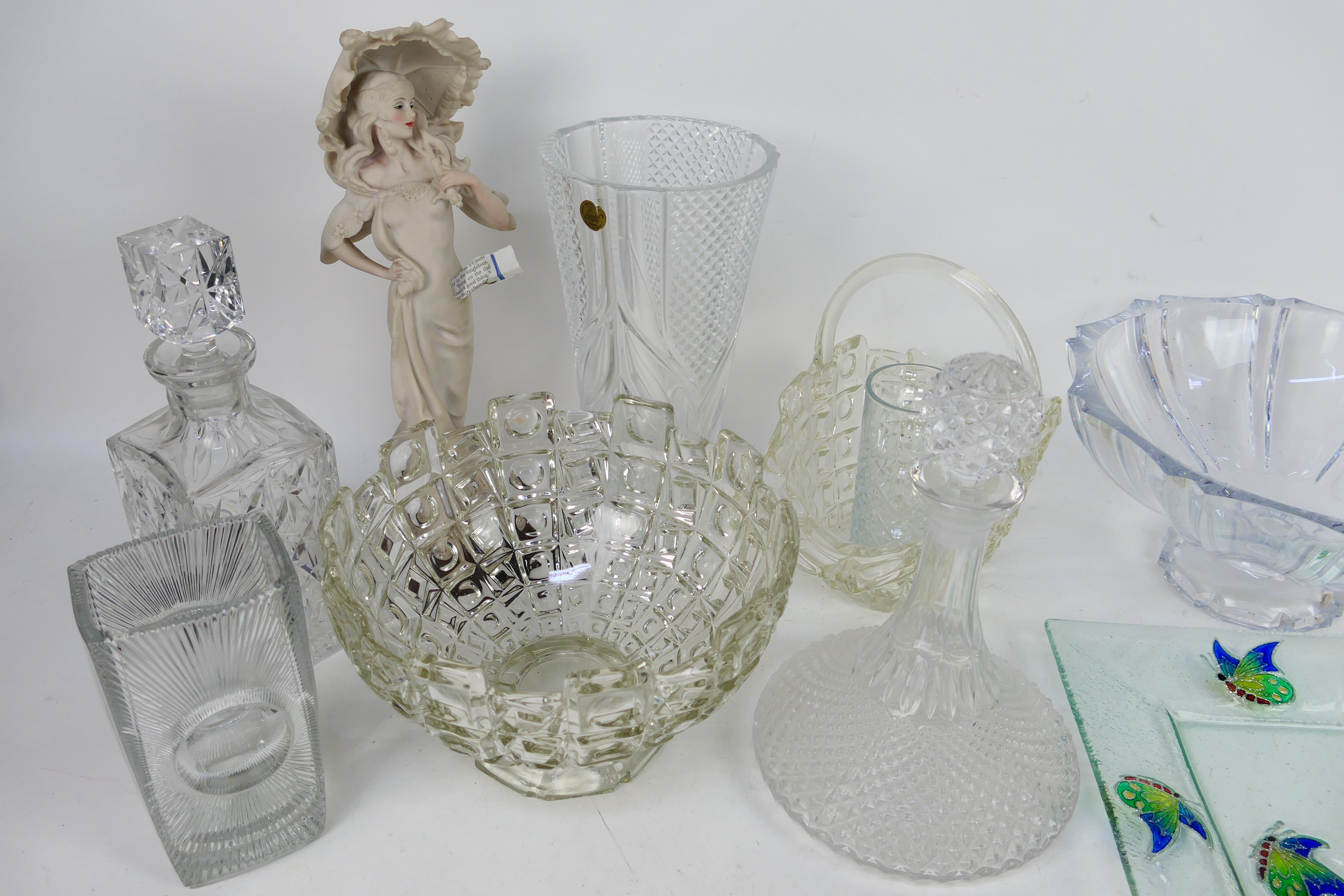 A quantity of glassware to include decanters, bowls vases and other. - Image 2 of 3