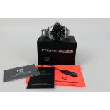 A boxed Pagani Design automatic wrist watch, with paperwork.