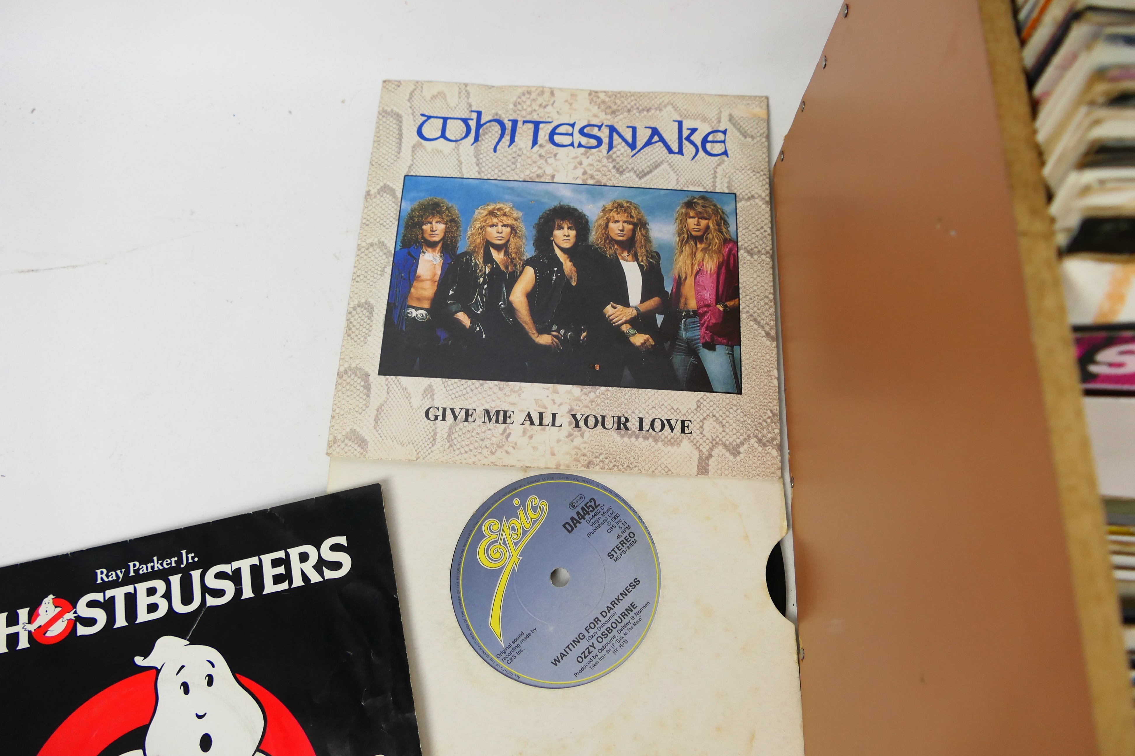 Single LP's - Whitesnake - Ghostbusters - George Michael - Stevie Wonder - Def Leppard.. - Image 5 of 10