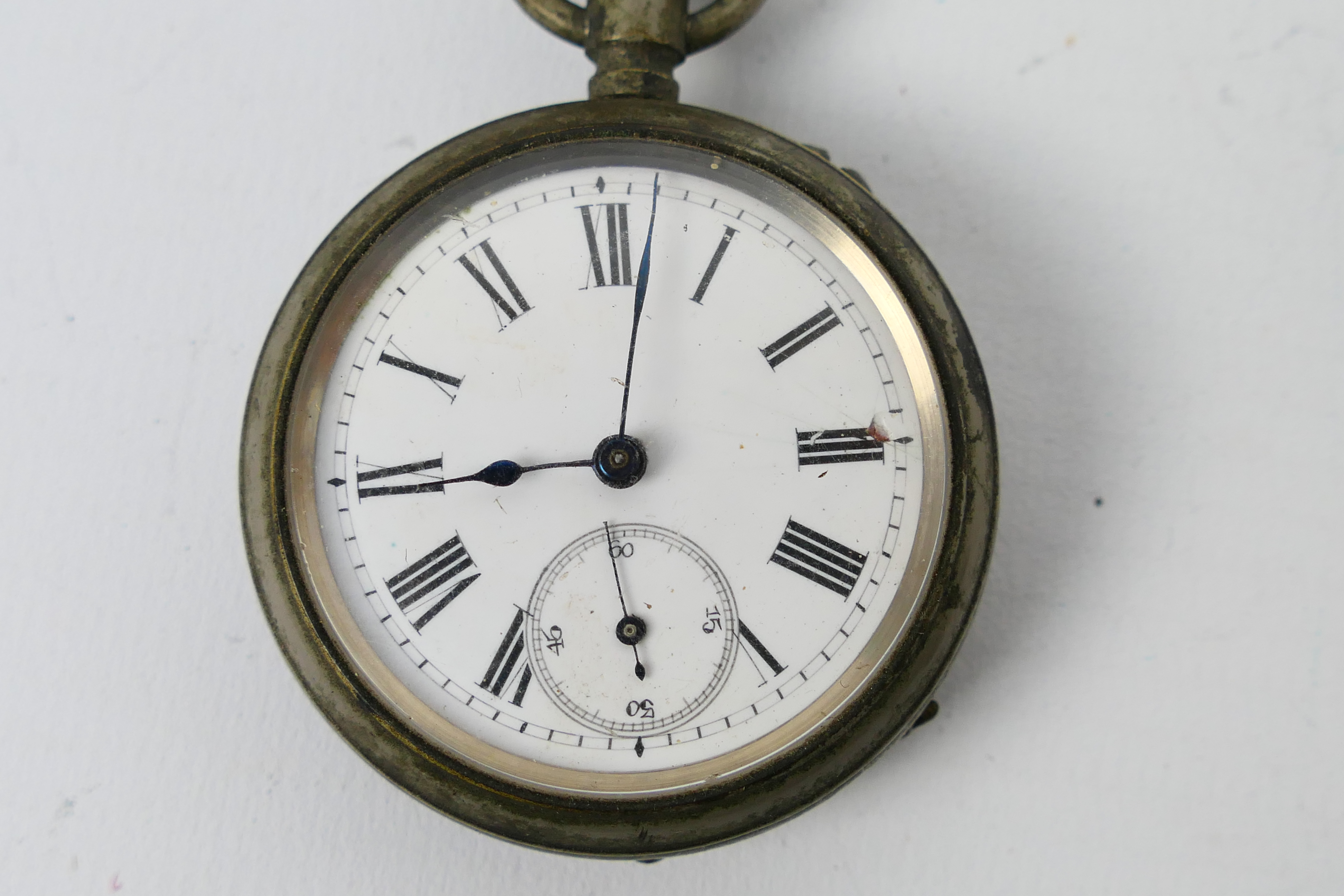 Three pocket watches comprising a gold plated open face example, - Image 6 of 7