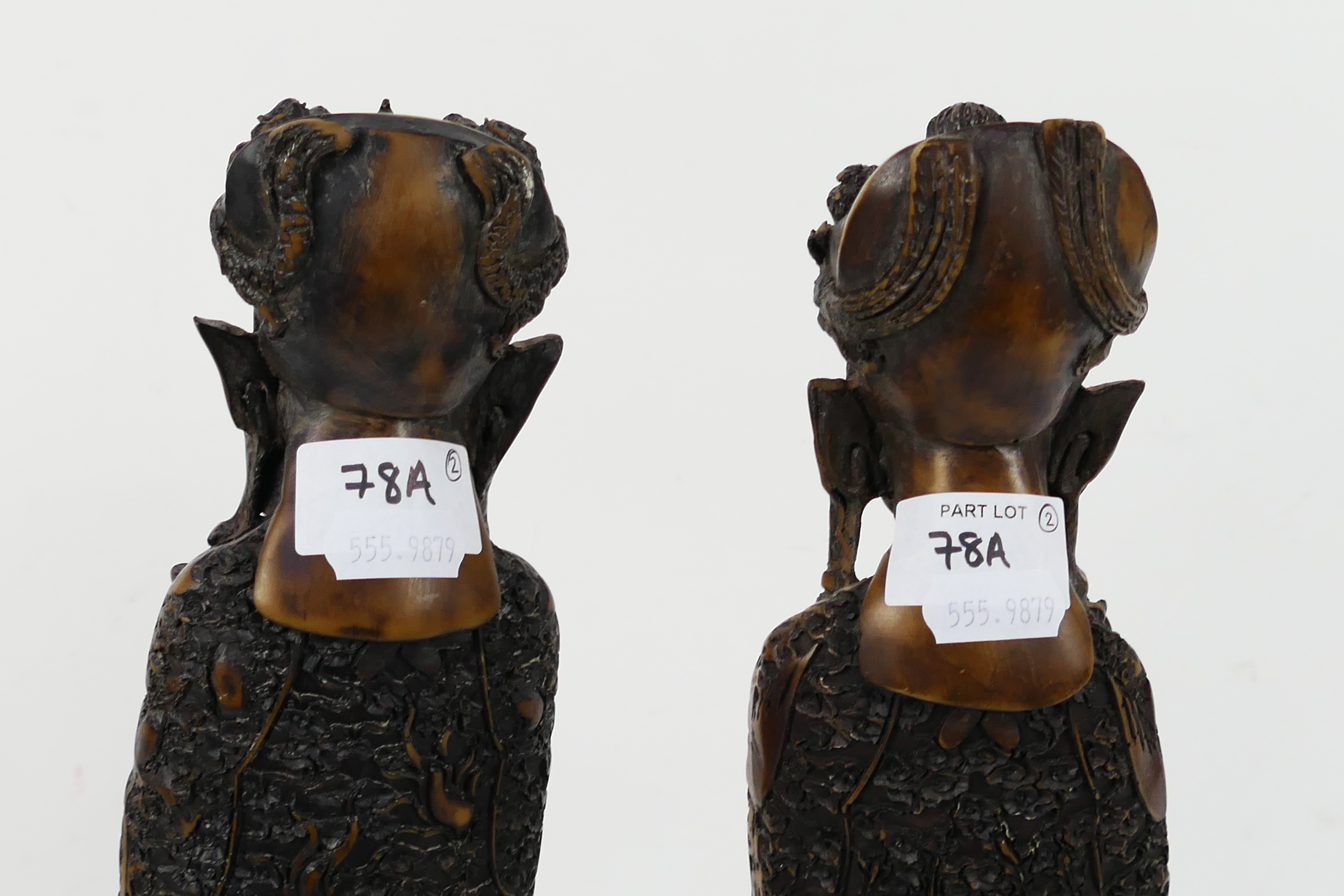 Two Chinese style figures, approximately 42 cm (h). [2]. - Image 4 of 6