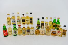 A selection of whisky miniatures to include Blair Athol 8 y/o, Glengoyne 10 y/o, Jura 10 y/o,