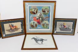Horse Racing Interest - A collection of prints to include two limited edition after N W Brunyee,