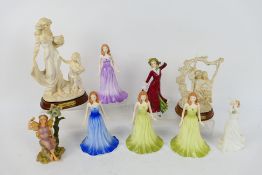 Royal Doulton - A collection of lady figures to include four Gemstones Collection examples,