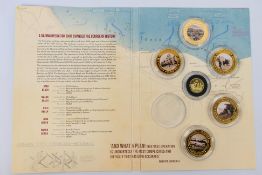 The Normandy Landings D- Day 75th Anniversary commemorative seven coin encapsulated crown