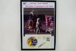 Astronaut autograph, Harrison Hagan Schmitt, the twelfth man to walk on the moon.