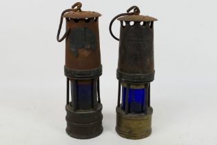 Two Ackroyd & Best Hailwoods safety lamp, approximately 26 cm (h) excluding handle.