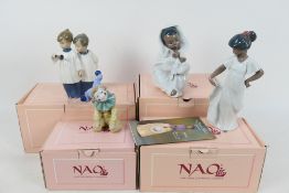 Four boxed Nao figures / groups to include My Perfect Bundle, Little Sweetheart and other,