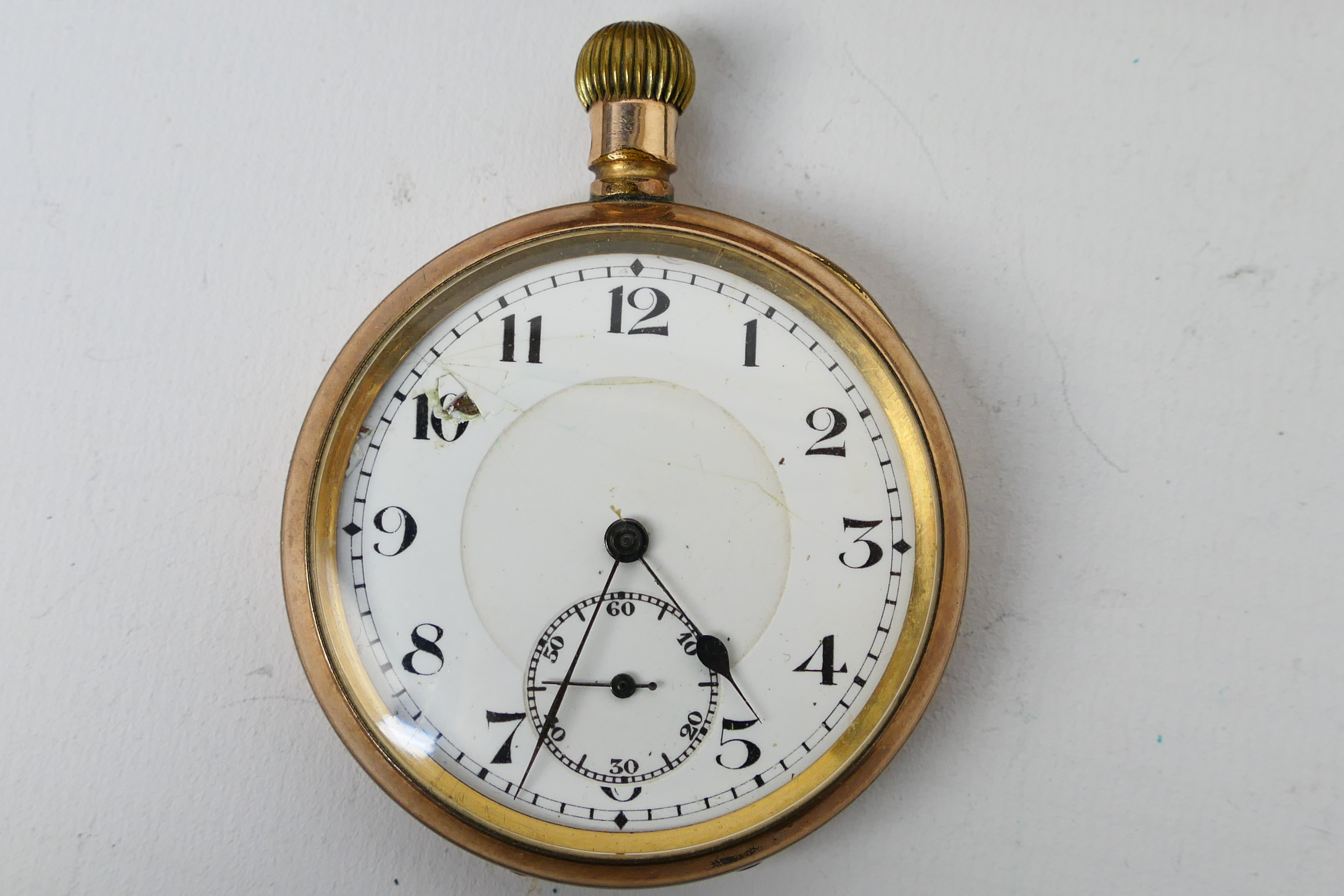 Three pocket watches comprising a gold plated open face example, - Image 4 of 7