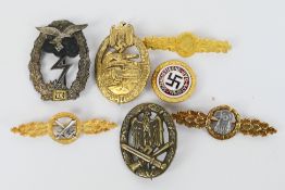 World War Two (WW2 / WWII) style German decorations comprising Panzer Assault Badge,