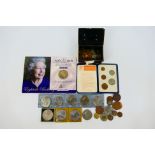 A collection of coins, commemorative crowns and other, a small quantity with silver content.
